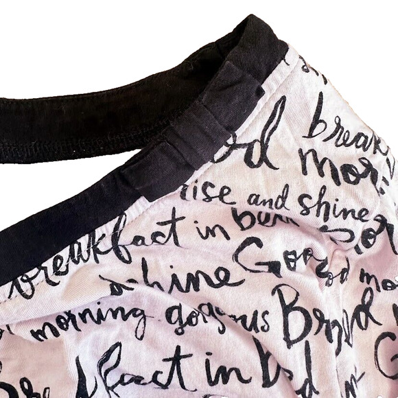 KATE SPADE Sleep Shirt Womens Large Pink & Black Dream A Little Dream Nightgown - Picture 5 of 6